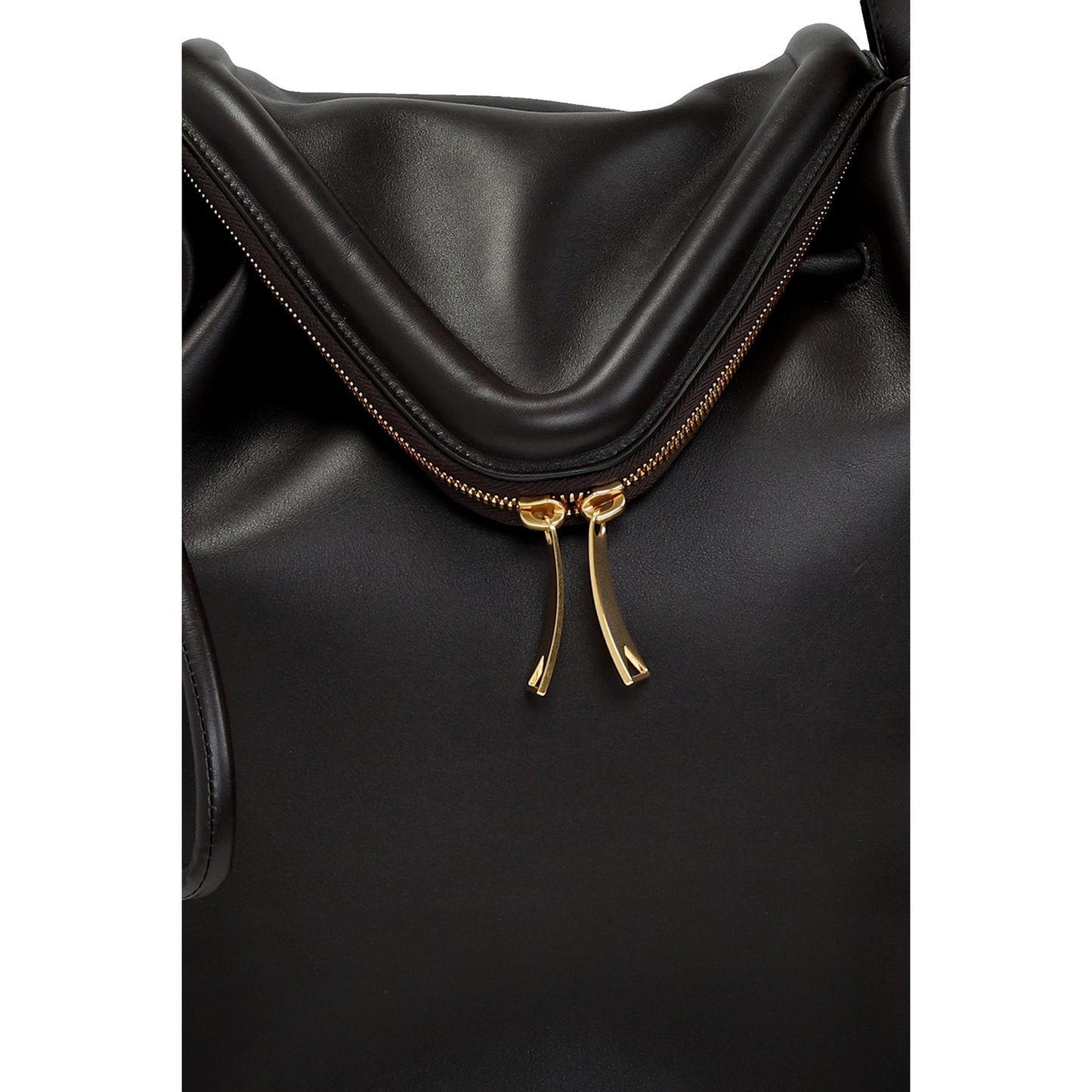 Beak Large Black Calfskin Shoulder Bag