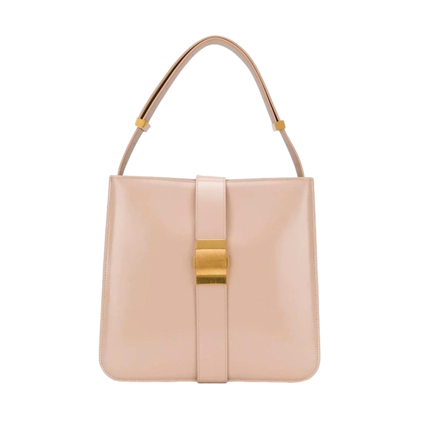 Marie Smooth Nude Blush Leather Shoulder Bag