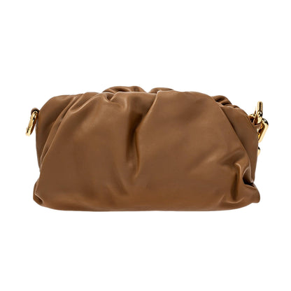 The Chain Pouch Brown Calfskin Leather Shoulder Bag