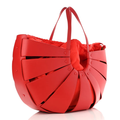 The Shell Bag Chili Tomato French Calfskin