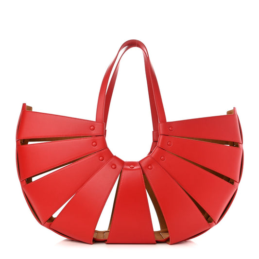 The Shell Bag Chili Tomato French Calfskin