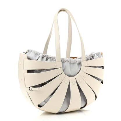 The Shell Bag Frost White French Calfskin