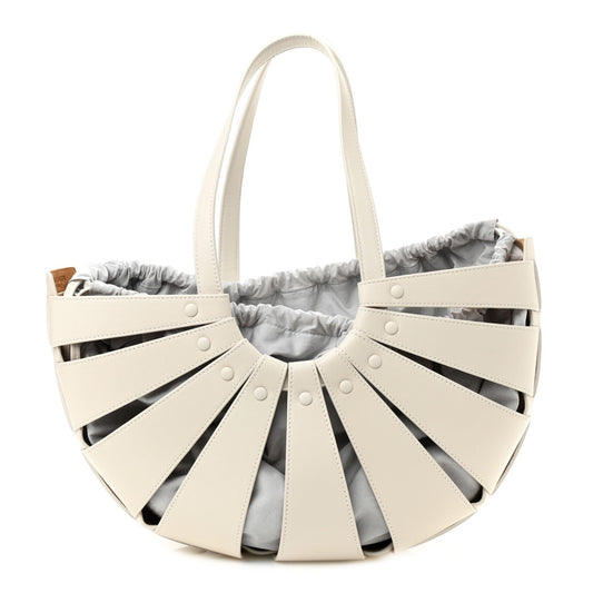 The Shell Bag Frost White French Calfskin