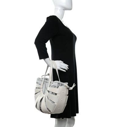 The Shell Bag Frost White French Calfskin