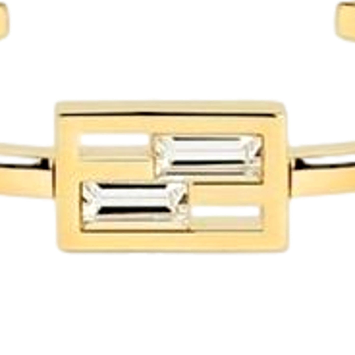 Baguette Crystal and Gold Small Cuff Bracelet