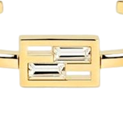 Baguette Crystal and Gold Small Cuff Bracelet