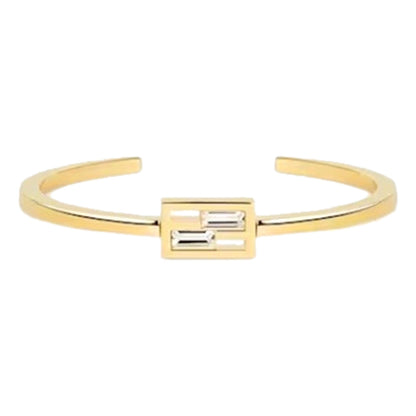 Baguette Crystal and Gold Small Cuff Bracelet