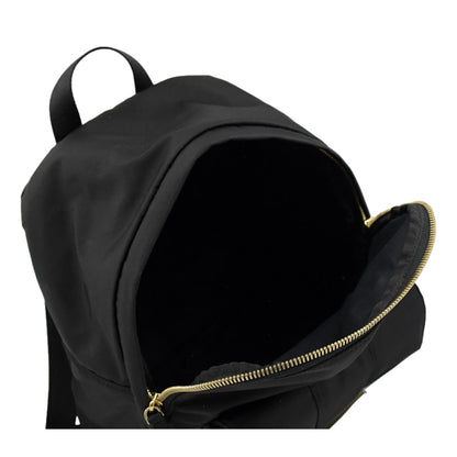 Baguette Black Nylon Gold Logo Small Travel Backpack Bag