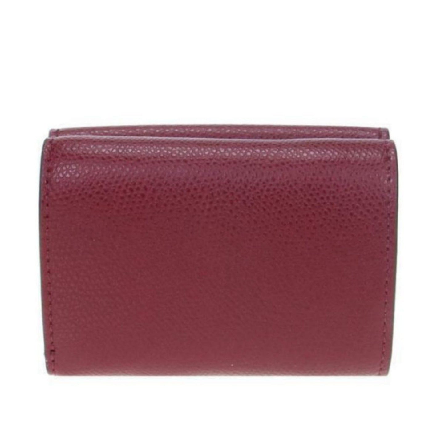 Calf Leather F Logo Barola Red Micro Trifold Wallet