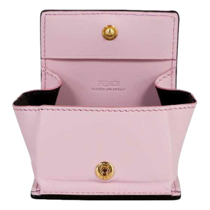 Calf Leather F logo Lavanda Pink Leather Coin