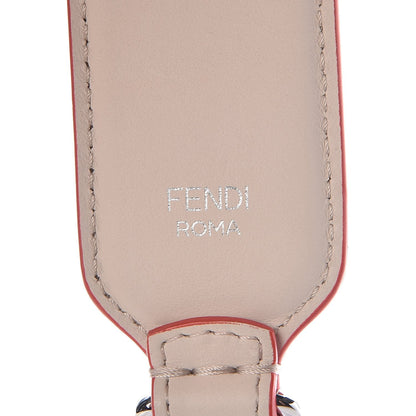 "FUN" Beige Multicolor Studded Mini Leather Shoulder Strap