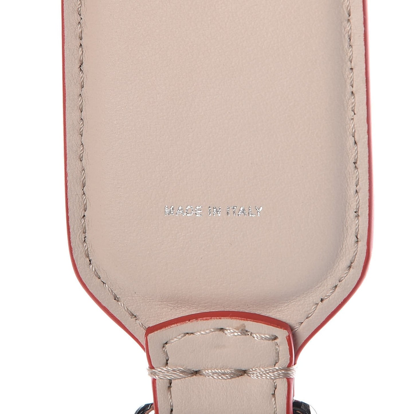 "FUN" Beige Multicolor Studded Mini Leather Shoulder Strap