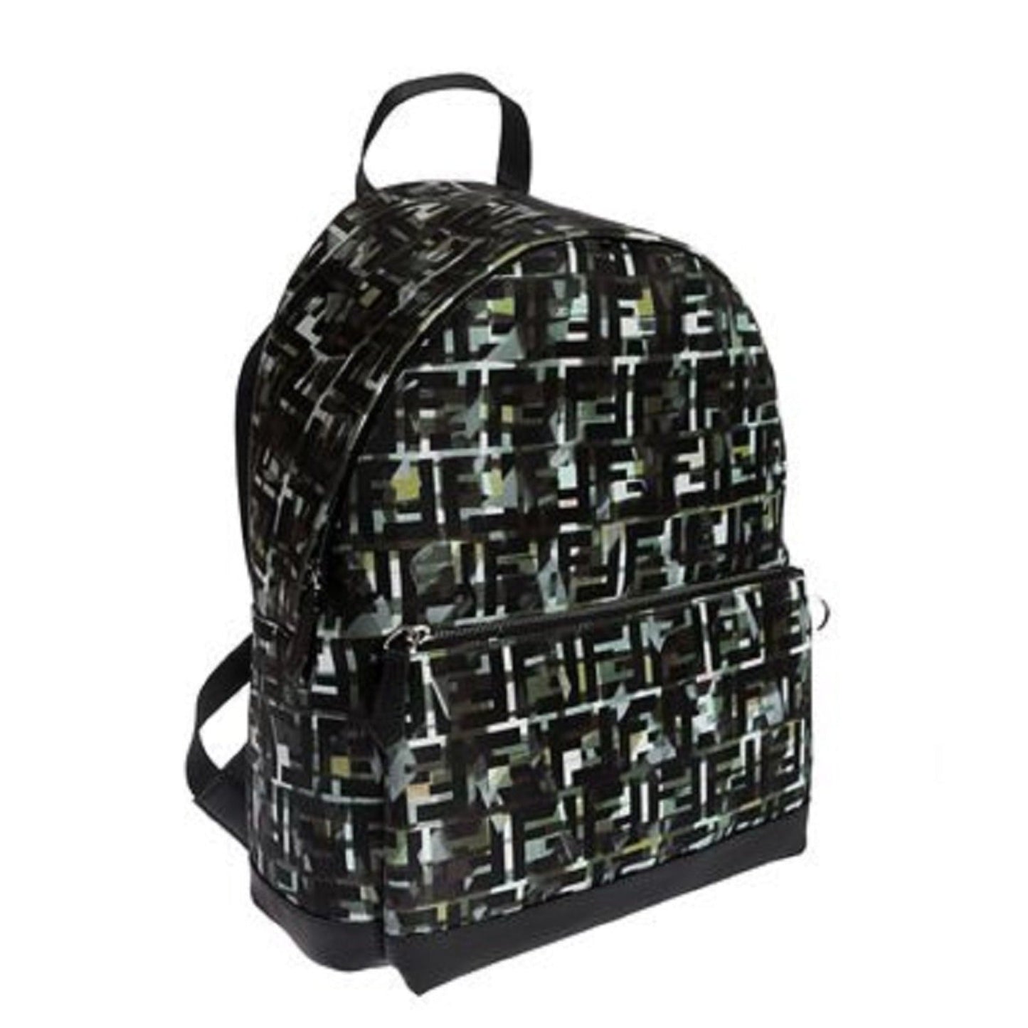 FF Zucca Nylon Multicolor Camouflage Print Large Backpack