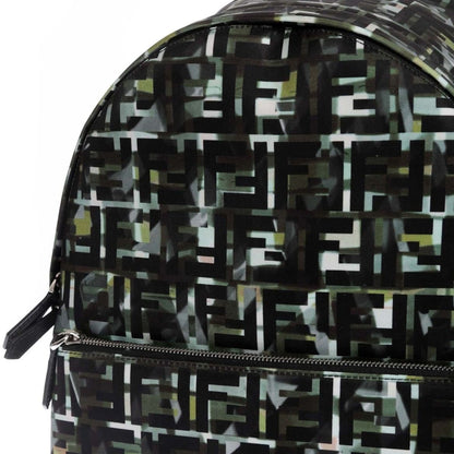 FF Zucca Nylon Multicolor Camouflage Print Large Backpack