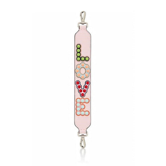 Mini Strap You Pink Peonia Multicolor "LOVE" Studded Leather