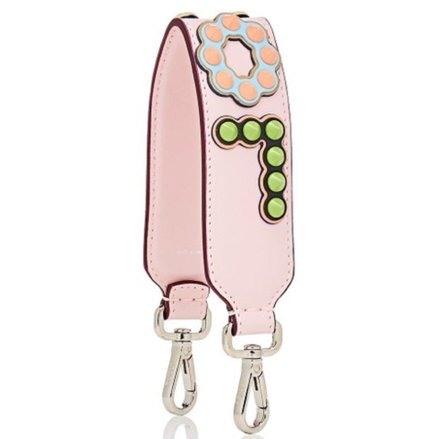 Mini Strap You Pink Peonia Multicolor "LOVE" Studded Leather