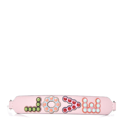 Mini Strap You Pink Peonia Multicolor "LOVE" Studded Leather