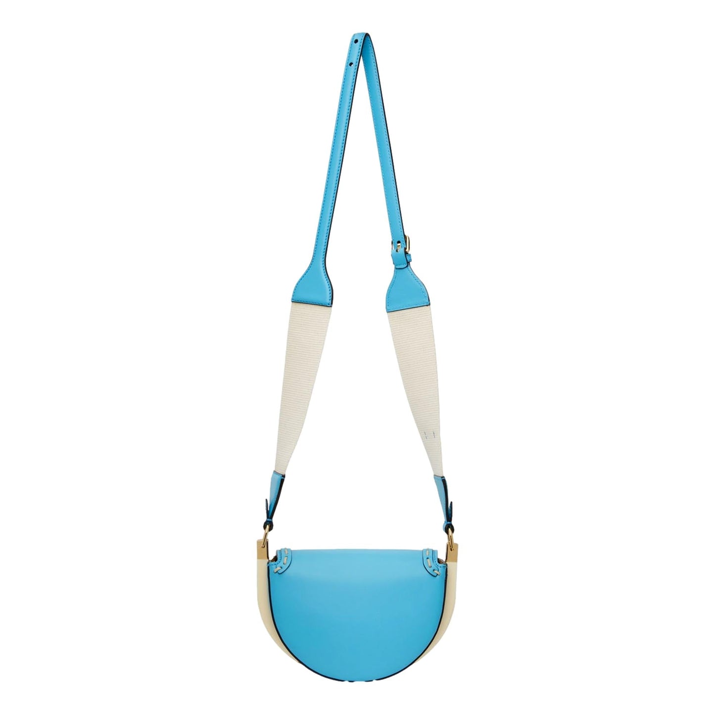 Moonlight Cyber Blue Leather Satchel Crossbody Bag