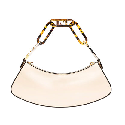 O'Lock Swing Ivory Calfskin Leather Shoulder Bag