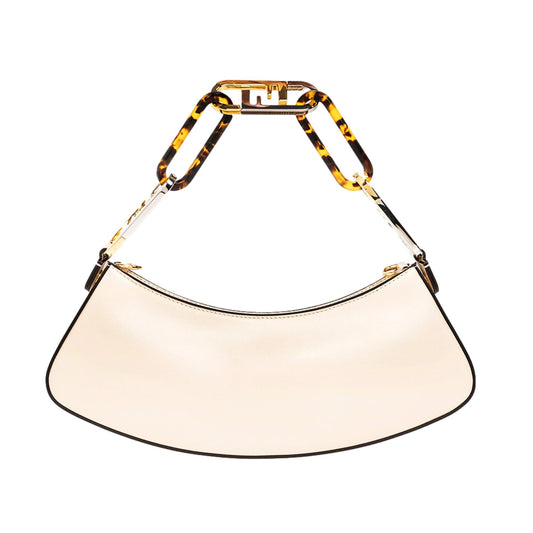 O'Lock Swing Ivory Calfskin Leather Shoulder Bag