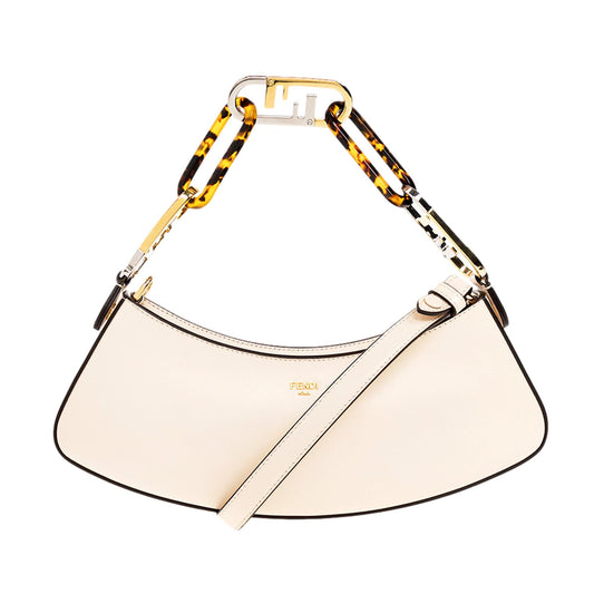 O'Lock Swing Ivory Calfskin Leather Shoulder Bag