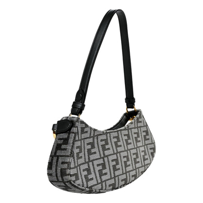 O'Lock Swing FF Logo Anthracite Gray Chenille Shoulder Bag