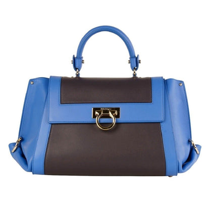 Sofia Calf Blue Fumee Blue Grey Medium Handbag