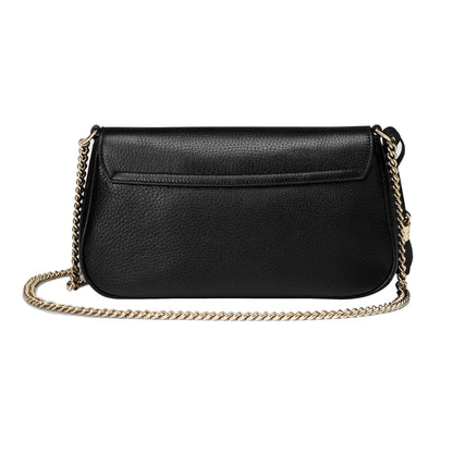 Soho Disco GG Black Calf Leather Tassel Chain Crossbody Bag