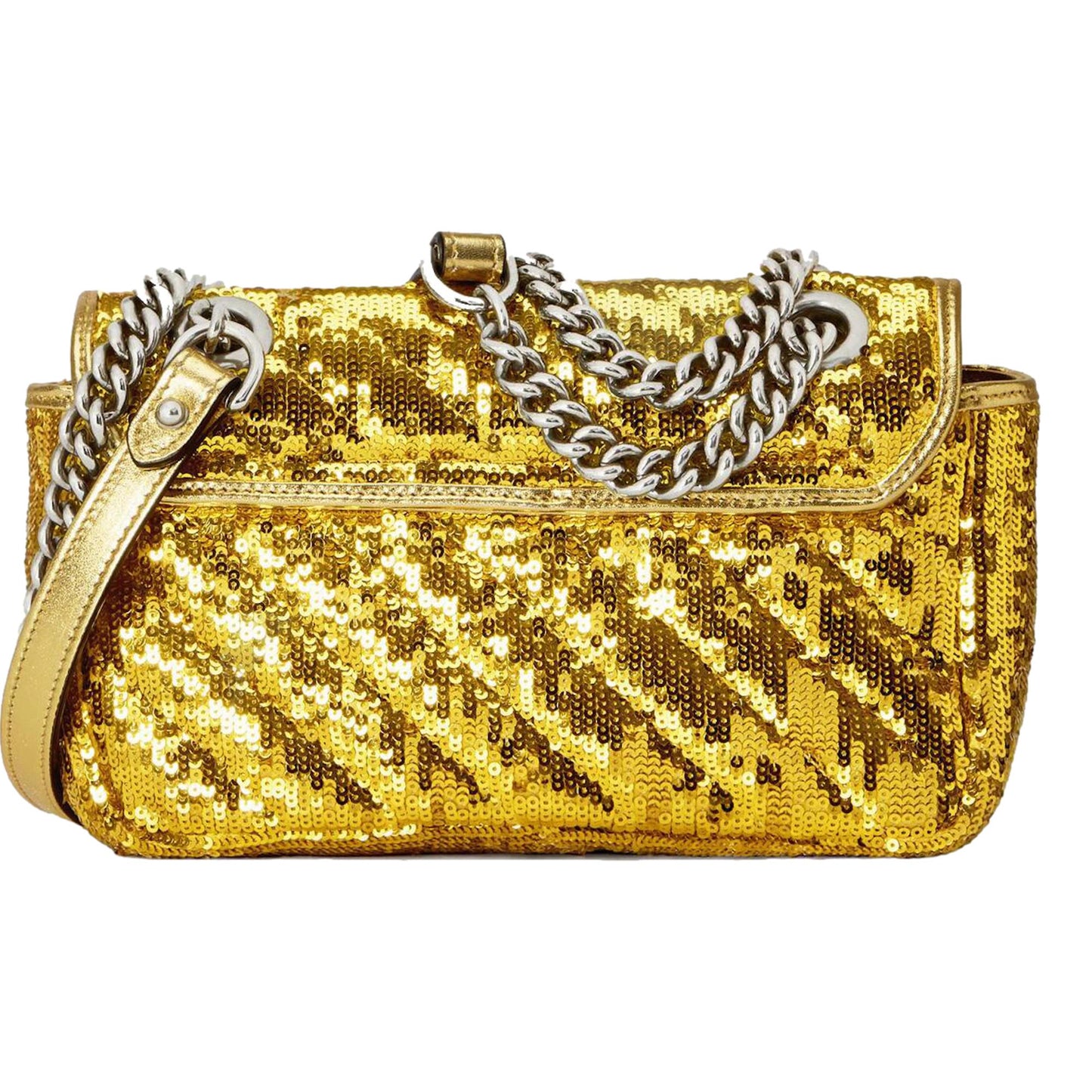 Flap Marmont GG Matelasse Gold Sequin Shoulder Bag