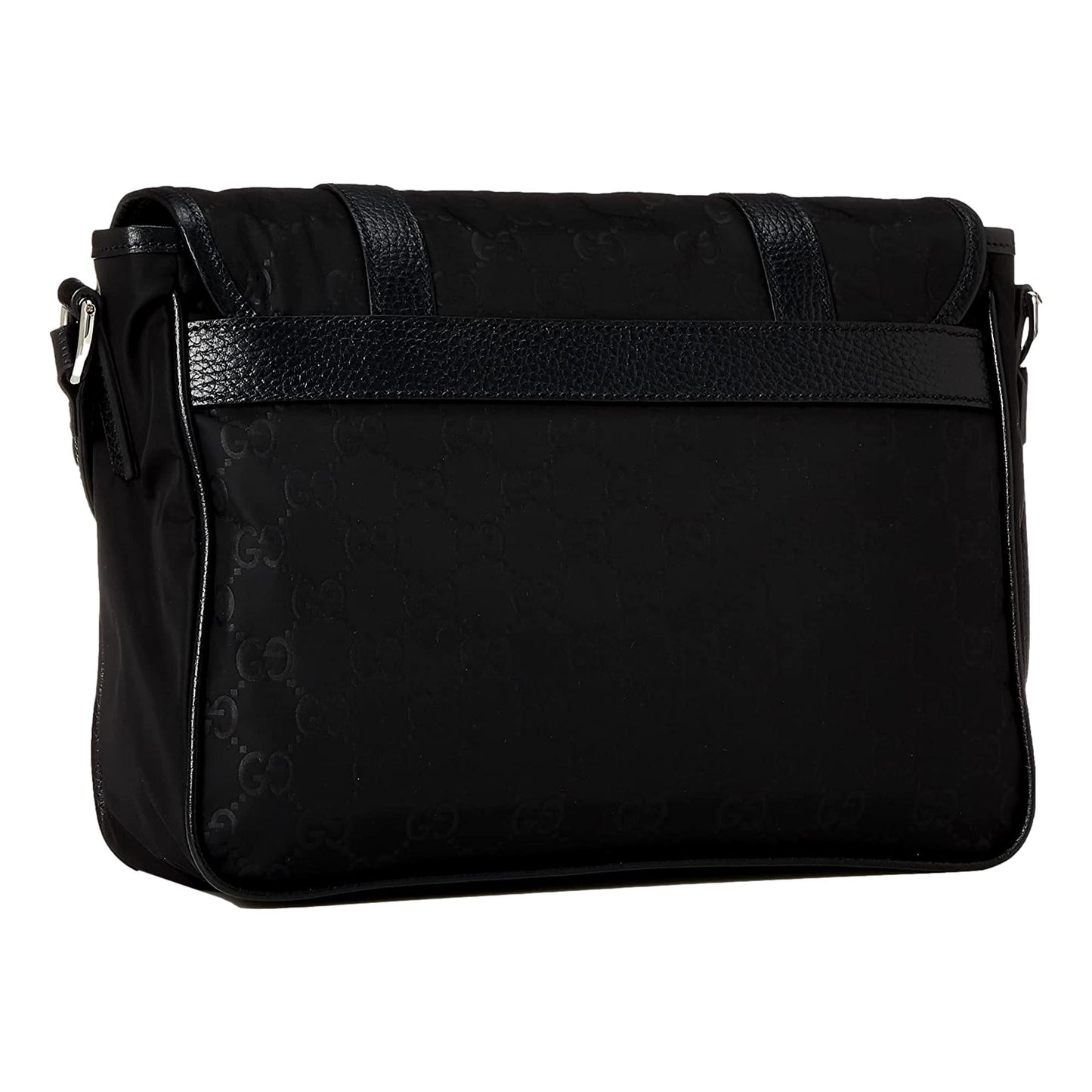 GG Logo Black Nylon Small Messenger Bag