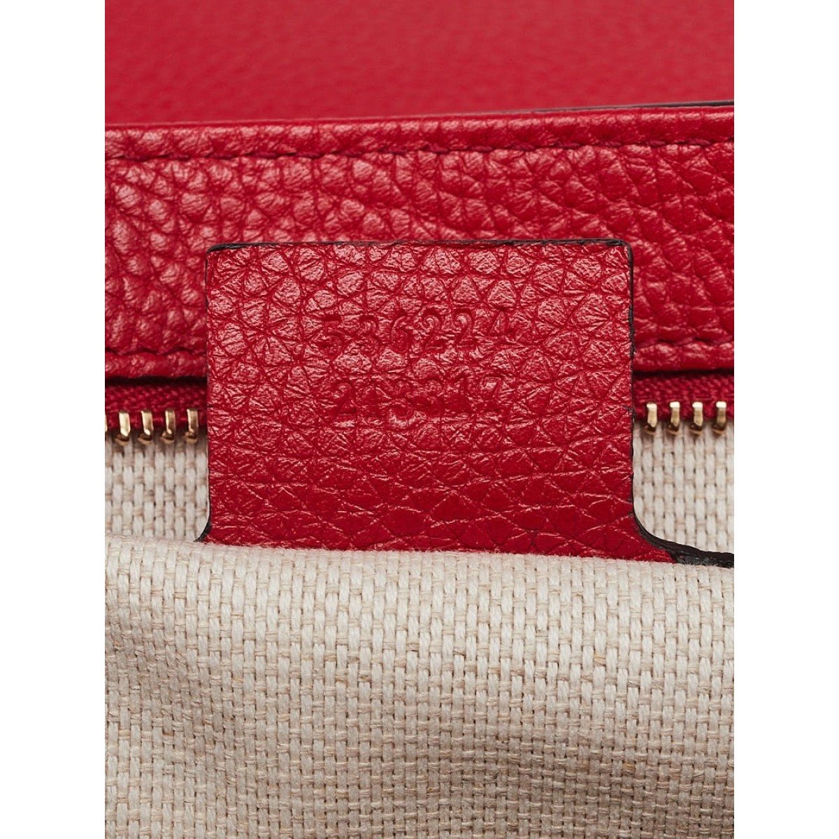 Soho Disco GG Tassel Chain Crossbody Flap Leather Bag Red