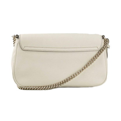 Soho Disco Crossbody Flap Ivory Signature Collection Gold Chain