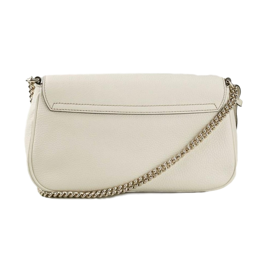 Soho Disco Crossbody Flap Ivory Signature Collection Gold Chain