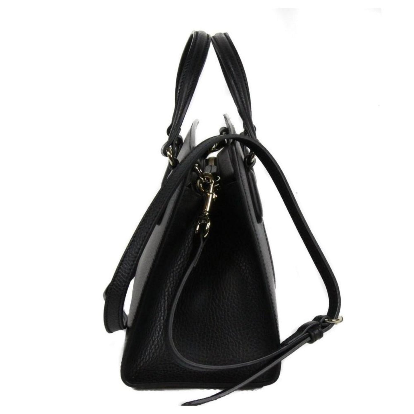 Soho Leather Tote Crossbody Bag Black