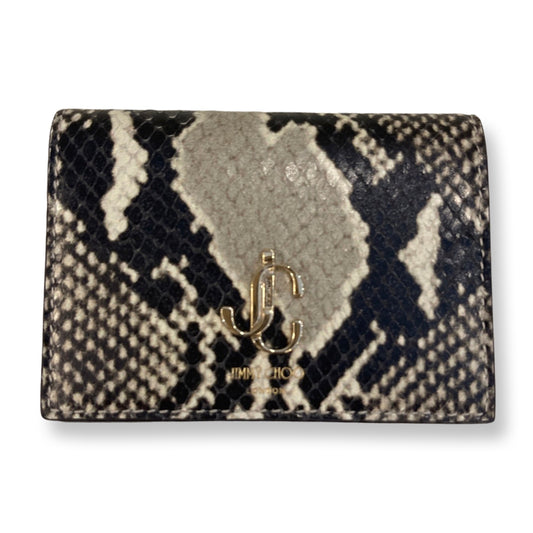 Martina Cardholder Card Case Wallet Snake Print Calf Leather