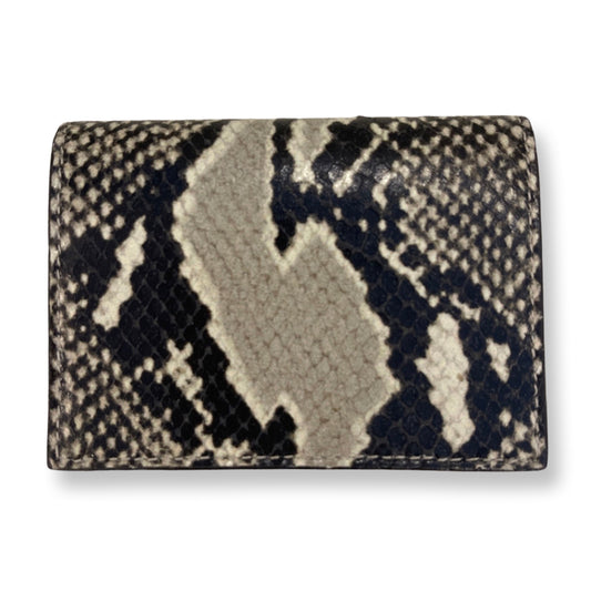 Martina Cardholder Card Case Wallet Snake Print Calf Leather