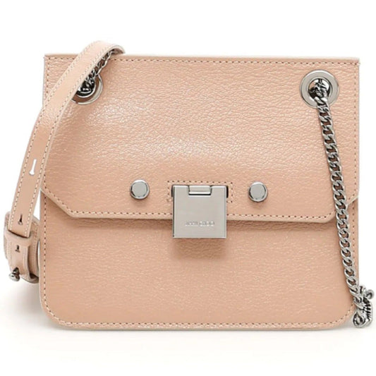 Mini Rebel Pink Crossbody Bag Silver Chain Strap Cross Body Bag