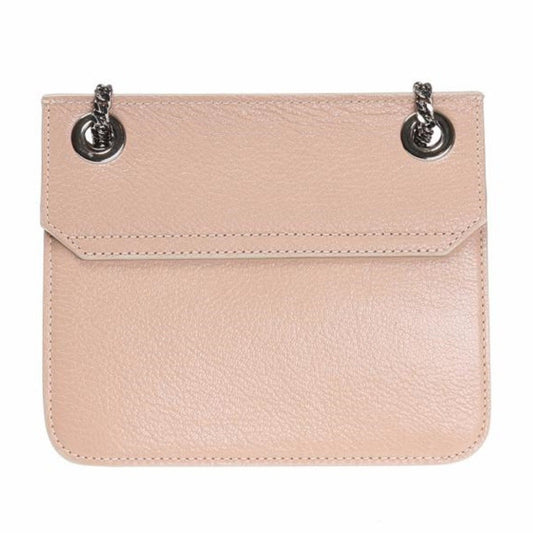 Mini Rebel Pink Crossbody Bag Silver Chain Strap Cross Body Bag