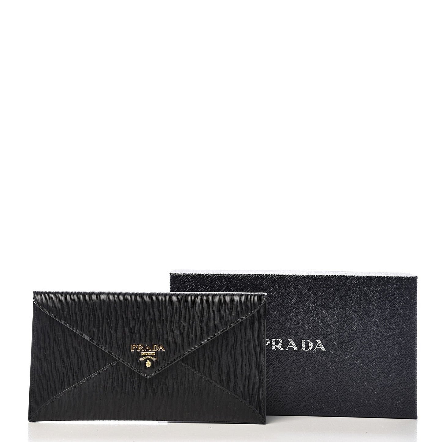 Black Vitello Move Leather Long Envelope Wallet