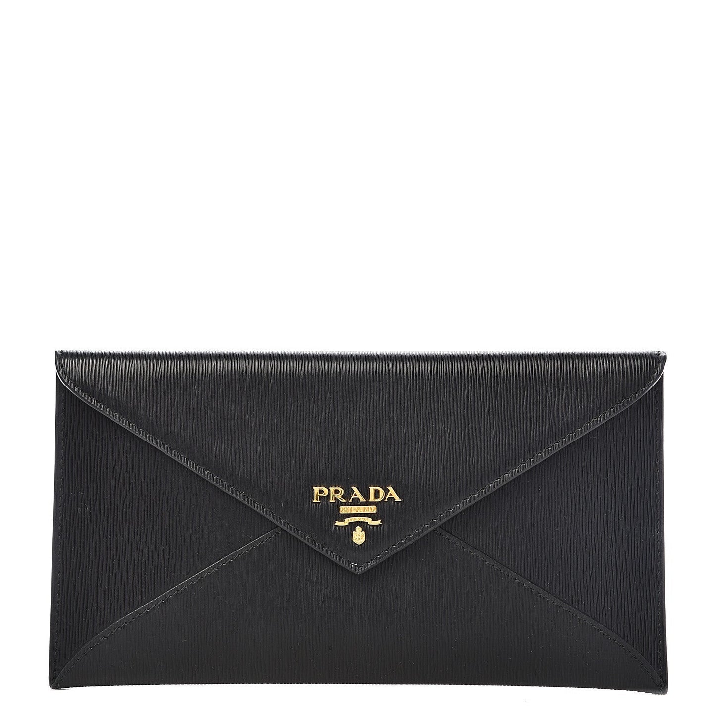 Black Vitello Move Leather Long Envelope Wallet