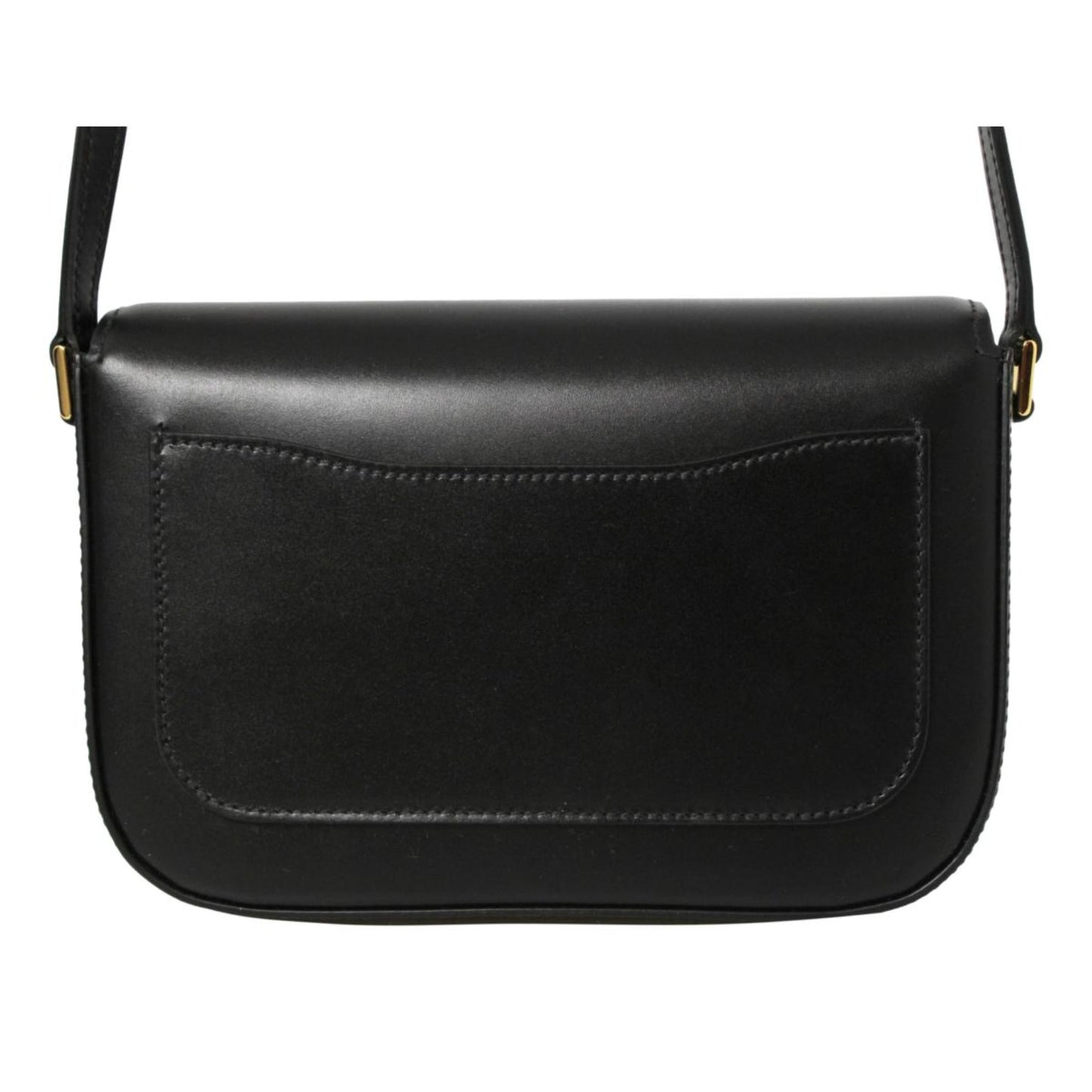 City Calf Leather Black Crossbody Flap Bag