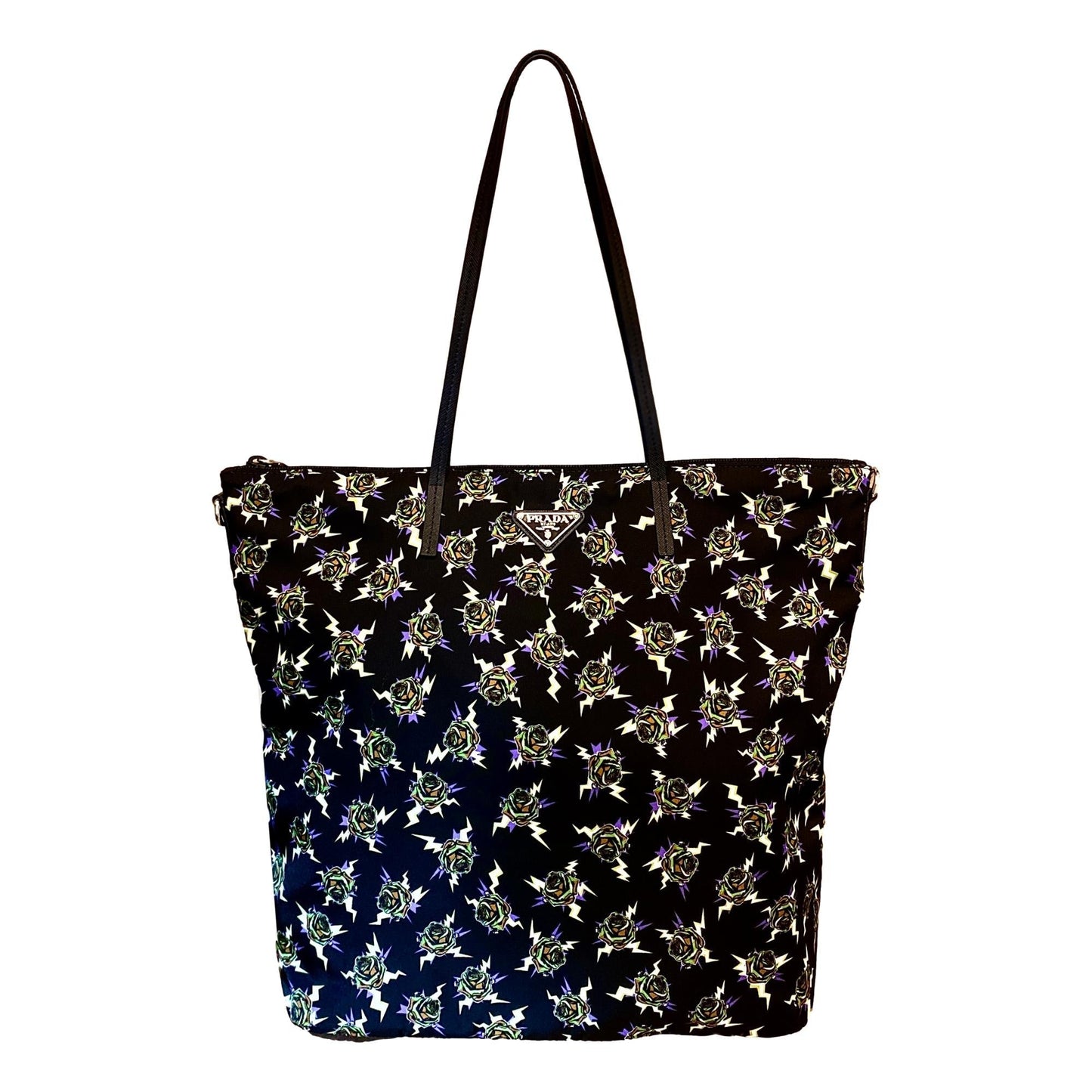 Frankenstein Black Nylon Convertible Shopping Tote