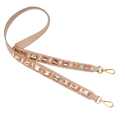 Leather Saffiano Crystal Women's Blush Pink Strap