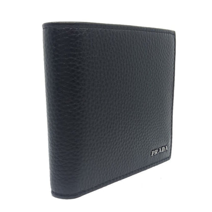 Mens Bifold Nero Black Vitello Grain Leather Wallet