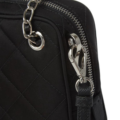 Re-Edtion Nylon Quilted Black Triangle Logo Crossbody Bag