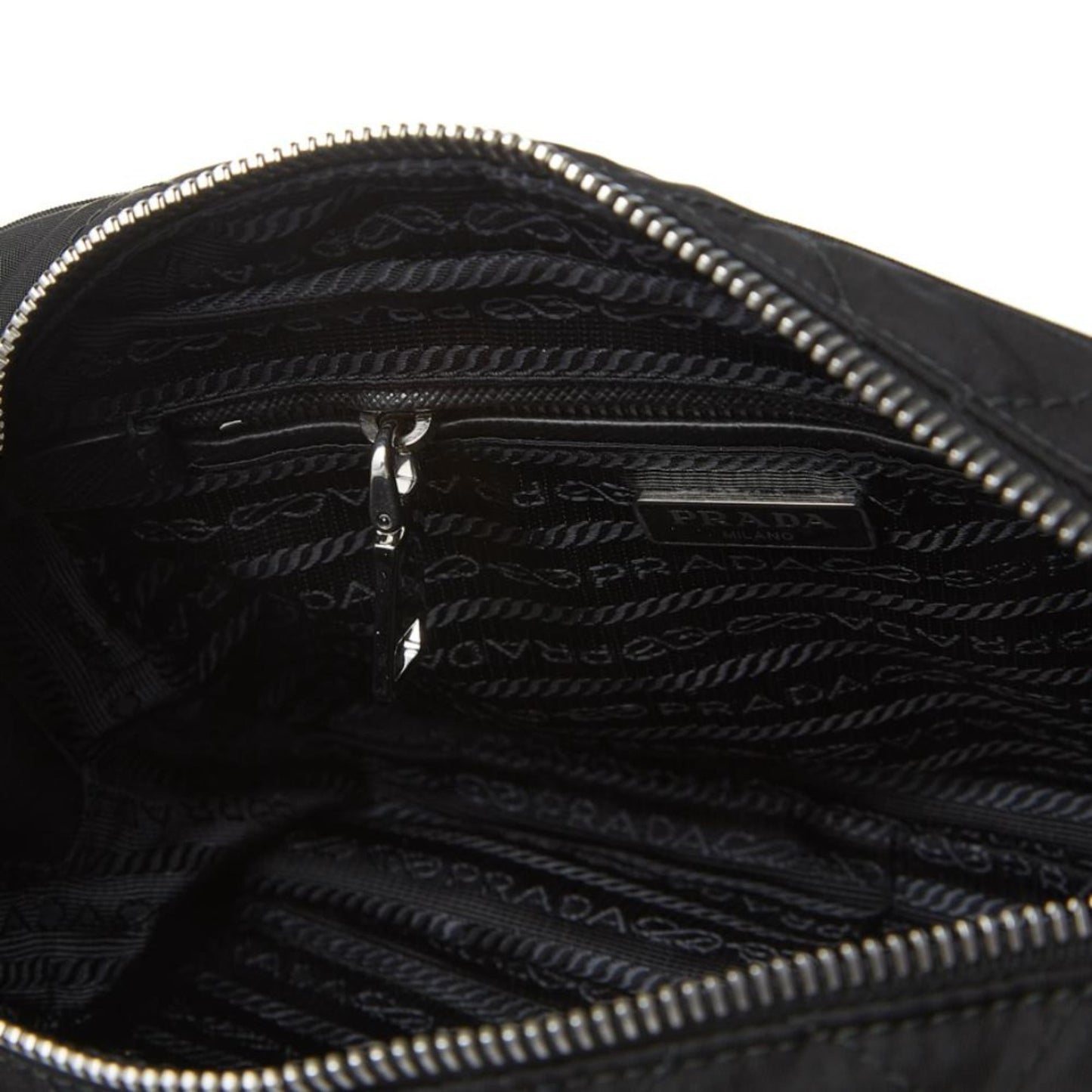 Re-Edtion Nylon Quilted Black Triangle Logo Crossbody Bag