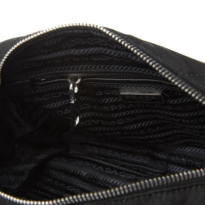 Re-Edtion Nylon Quilted Black Triangle Logo Crossbody Bag