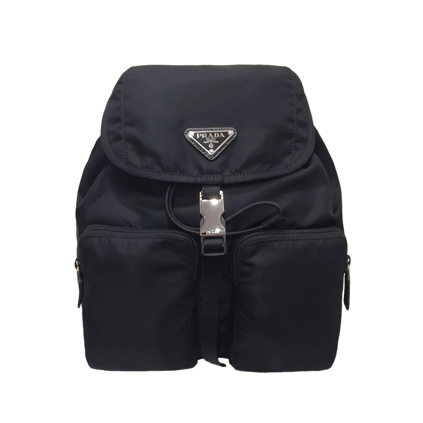 Re-Nylon Black Drawstring Small Rucksack Backpack