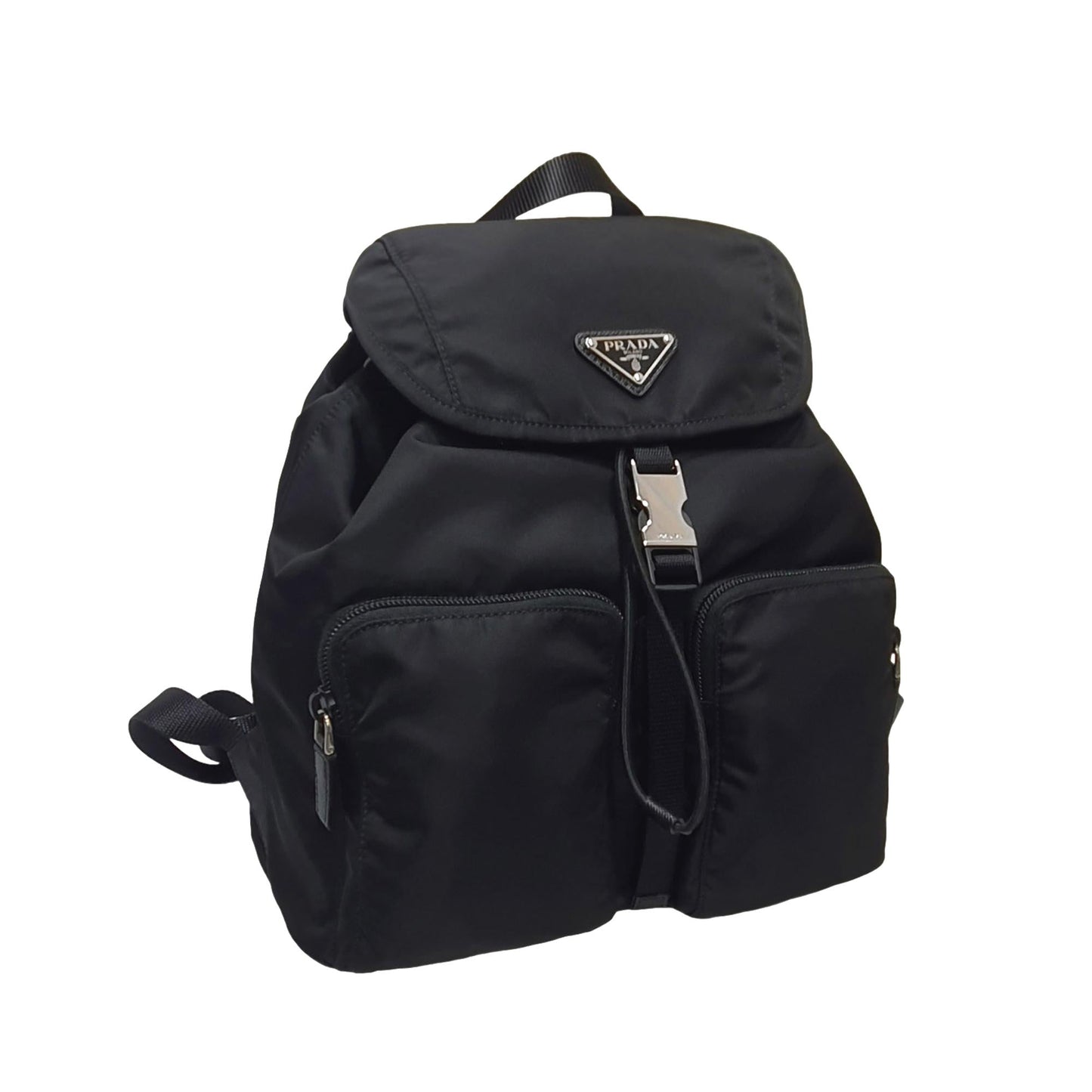 Re-Nylon Black Drawstring Small Rucksack Backpack