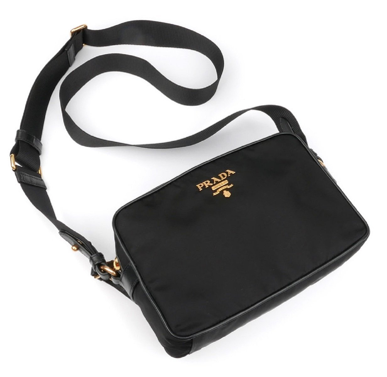 Tessuto Nylon Black Camera Bag Crossbody